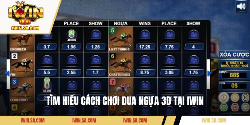 Tìm hiểu cách chơi đua ngựa 3D tại IWIN